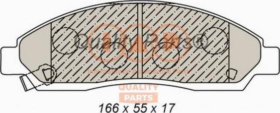 IAP QUALITY PARTS 704-09022 - Brake Pad Set, disc brake autospares.lv