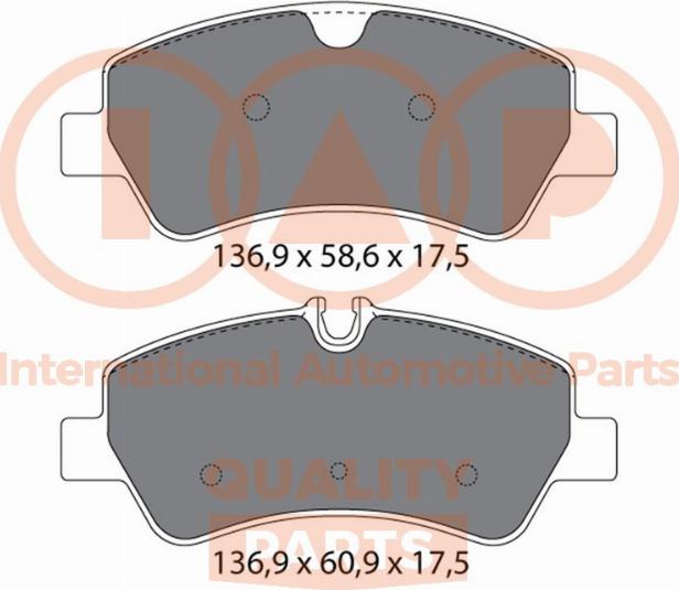 IAP QUALITY PARTS 704-04051 - Brake Pad Set, disc brake autospares.lv