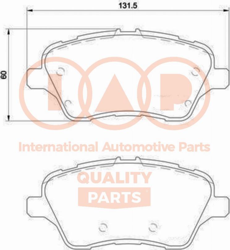 IAP QUALITY PARTS 704-04052P - Brake Pad Set, disc brake autospares.lv