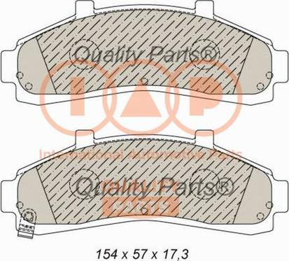 IAP QUALITY PARTS 704-04011 - Brake Pad Set, disc brake autospares.lv