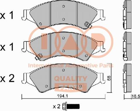 IAP QUALITY PARTS 704-04030P - Brake Pad Set, disc brake autospares.lv