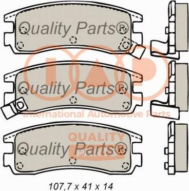 IAP QUALITY PARTS 704-05013 - Brake Pad Set, disc brake autospares.lv