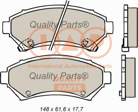 IAP QUALITY PARTS 704-05012 - Brake Pad Set, disc brake autospares.lv