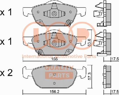 IAP QUALITY PARTS 704-06044P - Brake Pad Set, disc brake autospares.lv