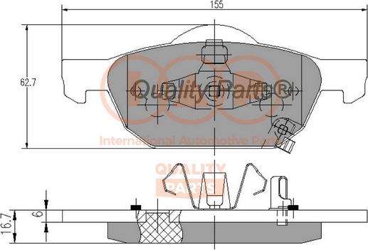 IAP QUALITY PARTS 704-06044 - Brake Pad Set, disc brake autospares.lv