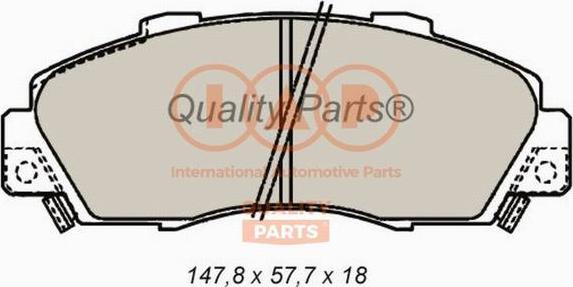IAP QUALITY PARTS 704-06060 - Brake Pad Set, disc brake autospares.lv