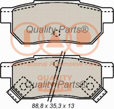 IAP QUALITY PARTS 704-06015 - Brake Pad Set, disc brake autospares.lv