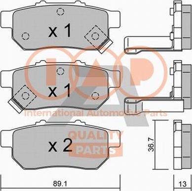 IAP QUALITY PARTS 704-06016P - Brake Pad Set, disc brake autospares.lv