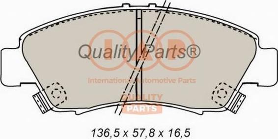 IAP QUALITY PARTS 704-06017 - Brake Pad Set, disc brake autospares.lv