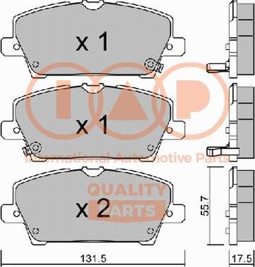 IAP QUALITY PARTS 704-06028P - Brake Pad Set, disc brake autospares.lv