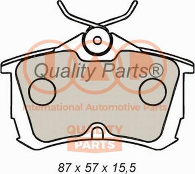 IAP QUALITY PARTS 704-06027 - Brake Pad Set, disc brake autospares.lv