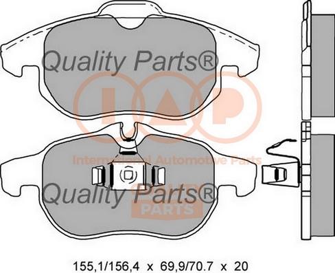 IAP QUALITY PARTS 704-00054 - Brake Pad Set, disc brake autospares.lv