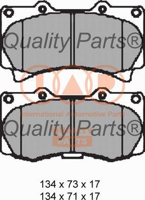 IAP QUALITY PARTS 704-00064 - Brake Pad Set, disc brake autospares.lv