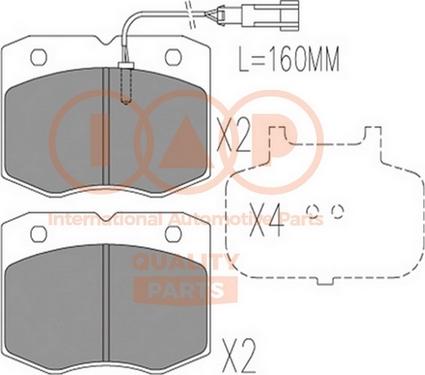 IAP QUALITY PARTS 704-00070 - Brake Pad Set, disc brake autospares.lv