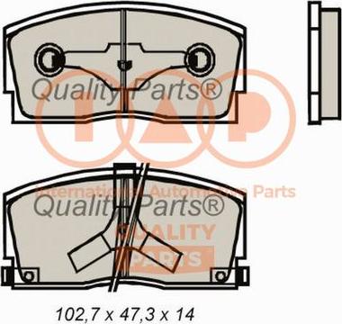 IAP QUALITY PARTS 704-03091 - Brake Pad Set, disc brake autospares.lv