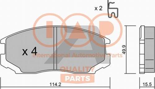 IAP QUALITY PARTS 704-03097P - Brake Pad Set, disc brake autospares.lv