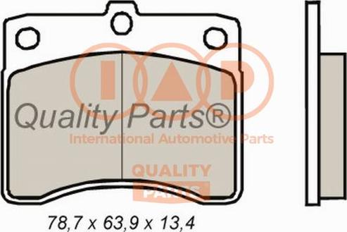 IAP QUALITY PARTS 704-03040 - Brake Pad Set, disc brake autospares.lv