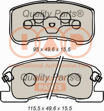 IAP QUALITY PARTS 704-03066 - Brake Pad Set, disc brake autospares.lv