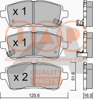 IAP QUALITY PARTS 704-03100P - Brake Pad Set, disc brake autospares.lv