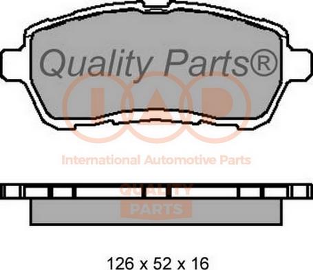 IAP QUALITY PARTS 704-03100 - Brake Pad Set, disc brake autospares.lv