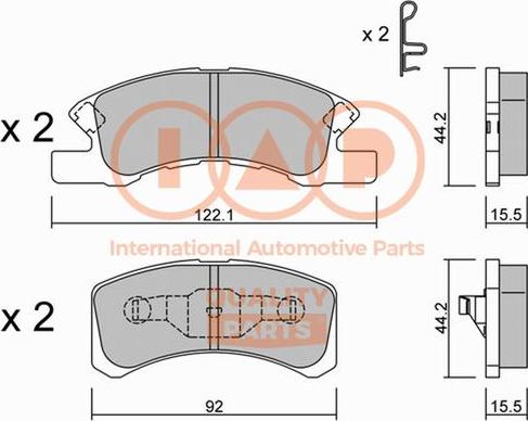 IAP QUALITY PARTS 704-03110P - Brake Pad Set, disc brake autospares.lv