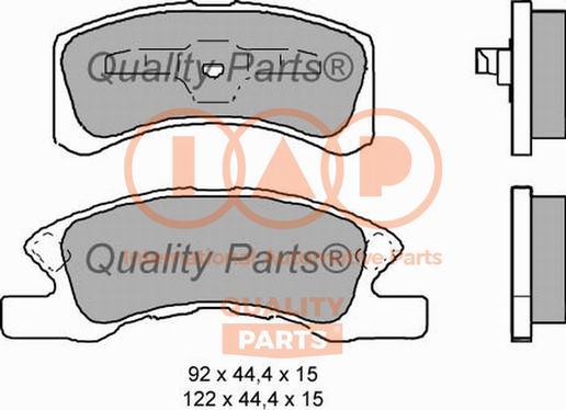 IAP QUALITY PARTS 704-03110 - Brake Pad Set, disc brake autospares.lv