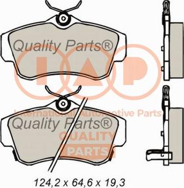 IAP QUALITY PARTS 704-02060 - Brake Pad Set, disc brake autospares.lv