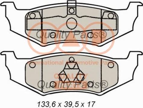 IAP QUALITY PARTS 704-02061 - Brake Pad Set, disc brake autospares.lv