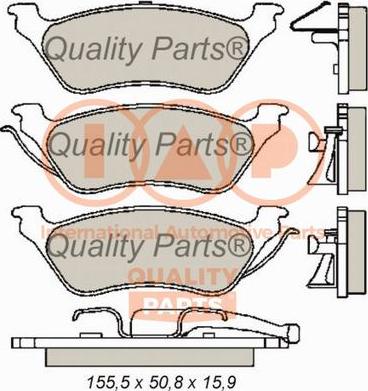 IAP QUALITY PARTS 704-02015 - Brake Pad Set, disc brake autospares.lv