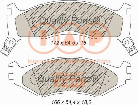 IAP QUALITY PARTS 704-02010 - Brake Pad Set, disc brake autospares.lv