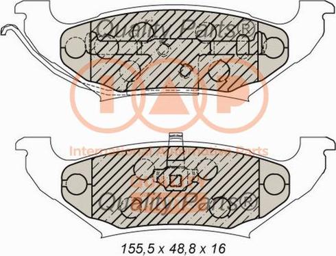 IAP QUALITY PARTS 704-02013 - Brake Pad Set, disc brake autospares.lv