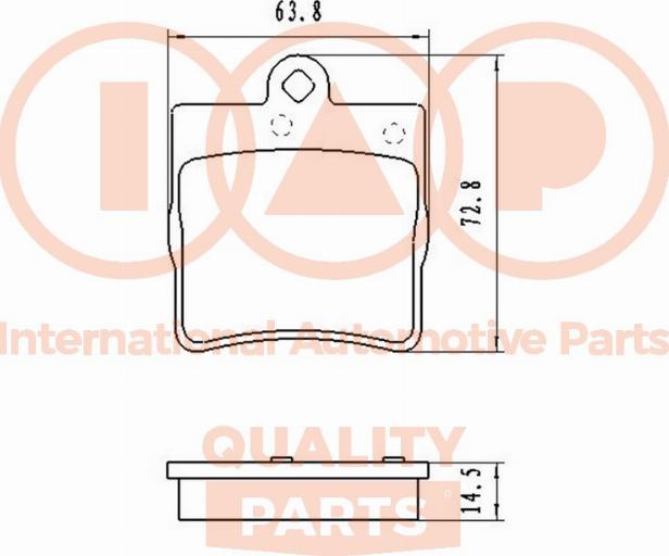 IAP QUALITY PARTS 704-02081 - Brake Pad Set, disc brake autospares.lv