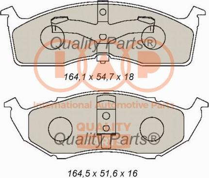 IAP QUALITY PARTS 704-02031 - Brake Pad Set, disc brake autospares.lv