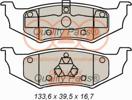 IAP QUALITY PARTS 704-02032 - Brake Pad Set, disc brake autospares.lv