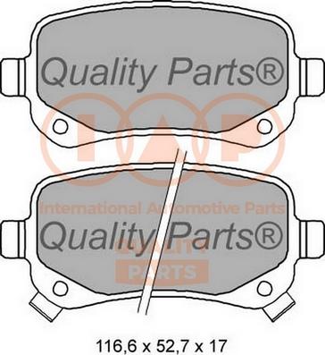 IAP QUALITY PARTS 704-02022 - Brake Pad Set, disc brake autospares.lv