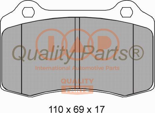 IAP QUALITY PARTS 704-02075 - Brake Pad Set, disc brake autospares.lv