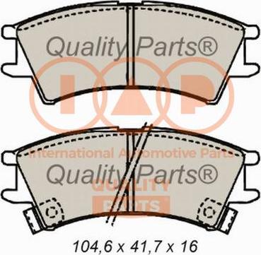 IAP QUALITY PARTS 704-07090 - Brake Pad Set, disc brake autospares.lv