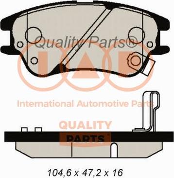 IAP QUALITY PARTS 704-07091 - Brake Pad Set, disc brake autospares.lv