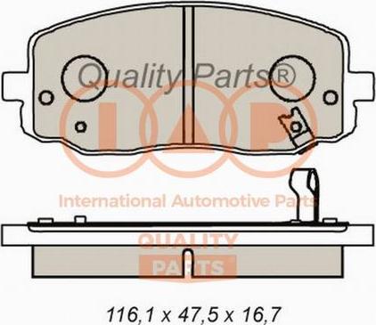 IAP QUALITY PARTS 704-21090X - Brake Pad Set, disc brake autospares.lv