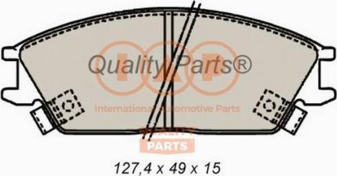 IAP QUALITY PARTS 704-07045 - Brake Pad Set, disc brake autospares.lv