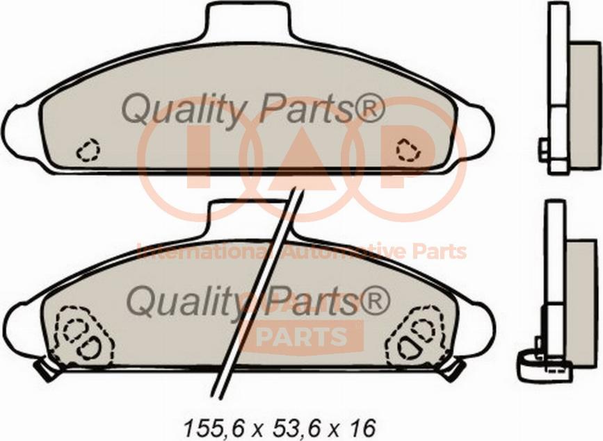 IAP QUALITY PARTS 704-07040G - Brake Pad Set, disc brake autospares.lv