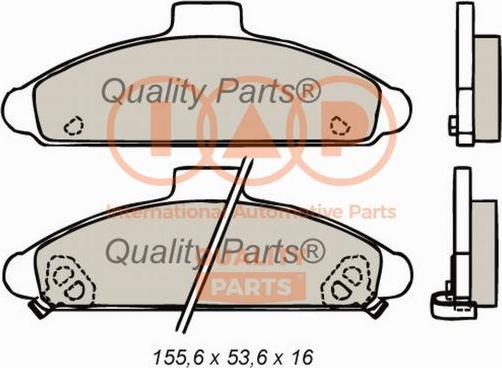IAP QUALITY PARTS 704-07040 - Brake Pad Set, disc brake autospares.lv
