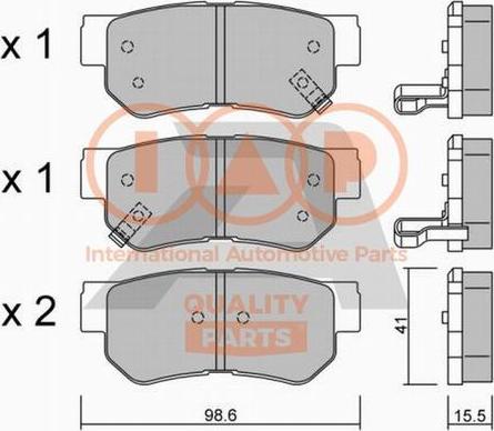 IAP QUALITY PARTS 704-07001P - Brake Pad Set, disc brake autospares.lv