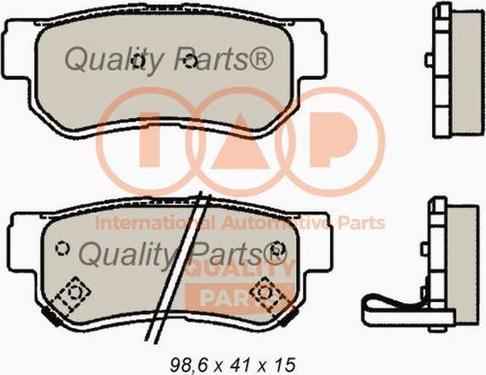 IAP QUALITY PARTS 704-07001X - Brake Pad Set, disc brake autospares.lv