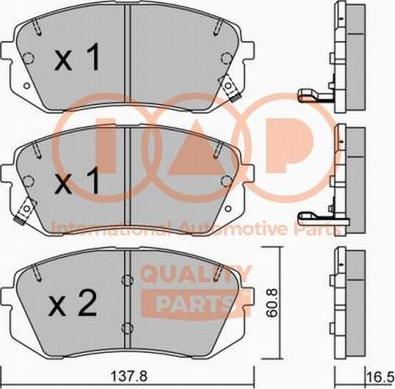 IAP QUALITY PARTS 704-07002P - Brake Pad Set, disc brake autospares.lv
