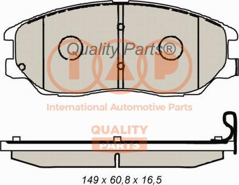 IAP QUALITY PARTS 704-21088 - Brake Pad Set, disc brake autospares.lv