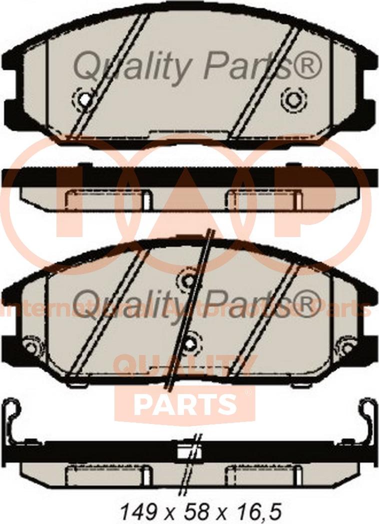 IAP QUALITY PARTS 704-07085G - Brake Pad Set, disc brake autospares.lv