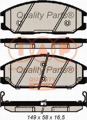 IAP QUALITY PARTS 704-07085 - Brake Pad Set, disc brake autospares.lv