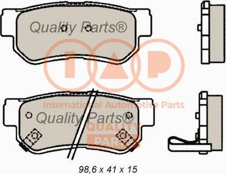 IAP QUALITY PARTS 704-07035 - Brake Pad Set, disc brake autospares.lv