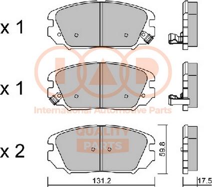 IAP QUALITY PARTS 704-07037 - Brake Pad Set, disc brake autospares.lv